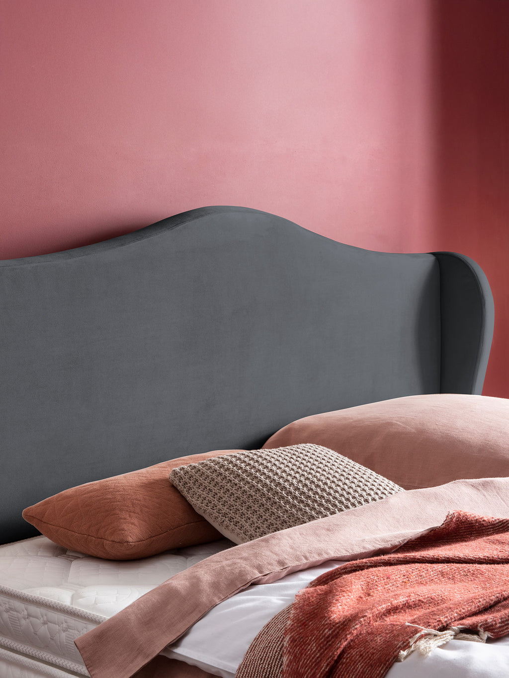 Velours Boxspringbett Schwarz LISBON