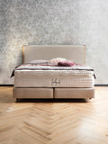 Samt Boxspringbett Beige LONDON