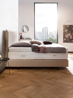 Samt Boxspringbett Beige LONDON