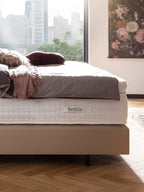 Samt Boxspringbett Beige LONDON