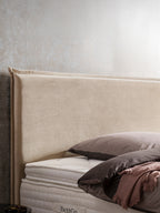 Samt Boxspringbett Beige LONDON