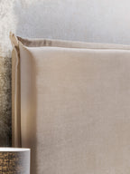 Samt Boxspringbett Beige LONDON