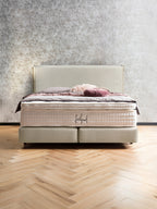 Samt Boxspringbett Creme LONDON