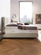 Samt Boxspringbett Creme LONDON