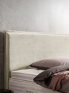 Samt Boxspringbett Creme LONDON