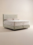 Samt Boxspringbett Creme LONDON