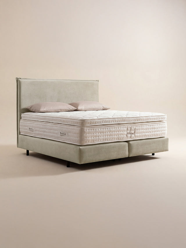 Samt Boxspringbett Creme LONDON