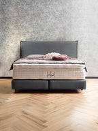 Samt Boxspringbett Dunkelgrau LONDON