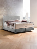 Samt Boxspringbett Grau LONDON