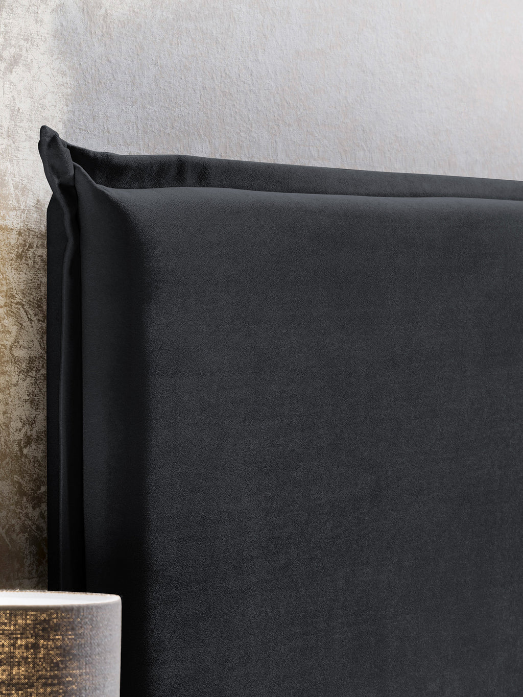 Samt Boxspringbett Schwarz LONDON