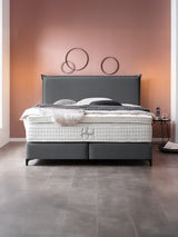 Velours Boxspringbett Dunkelgrau LONDON