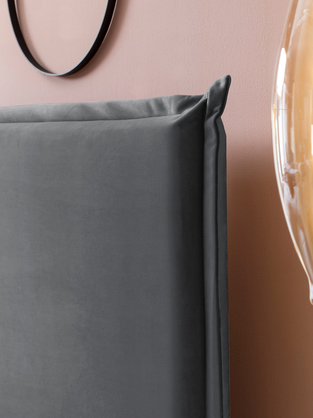 Velours Boxspringbett Dunkelgrau LONDON