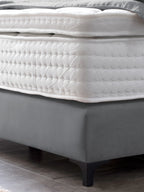 Velours Boxspringbett Dunkelgrau LONDON