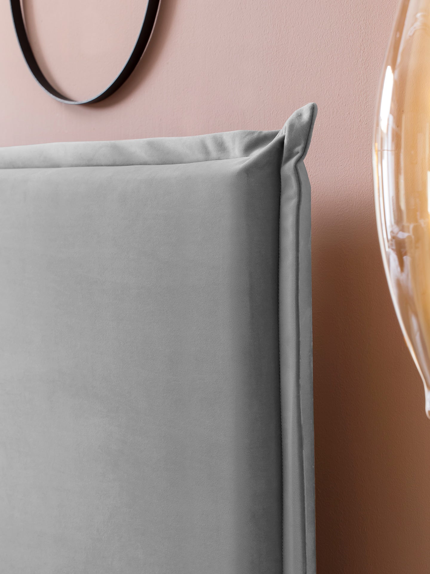 Velours Boxspringbett Grau LONDON