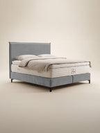 Velours Boxspringbett Grau LONDON