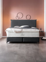 Velours Boxspringbett Schwarz LONDON
