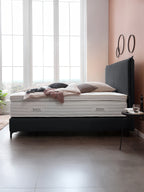 Velours Boxspringbett Schwarz LONDON
