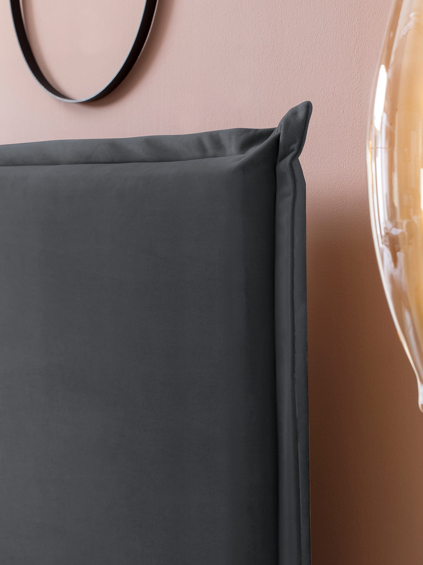 Velours Boxspringbett Schwarz LONDON