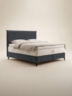 Velours Boxspringbett Dunkelgrau LONDON