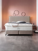 Velours Boxspringbett Taupe LONDON