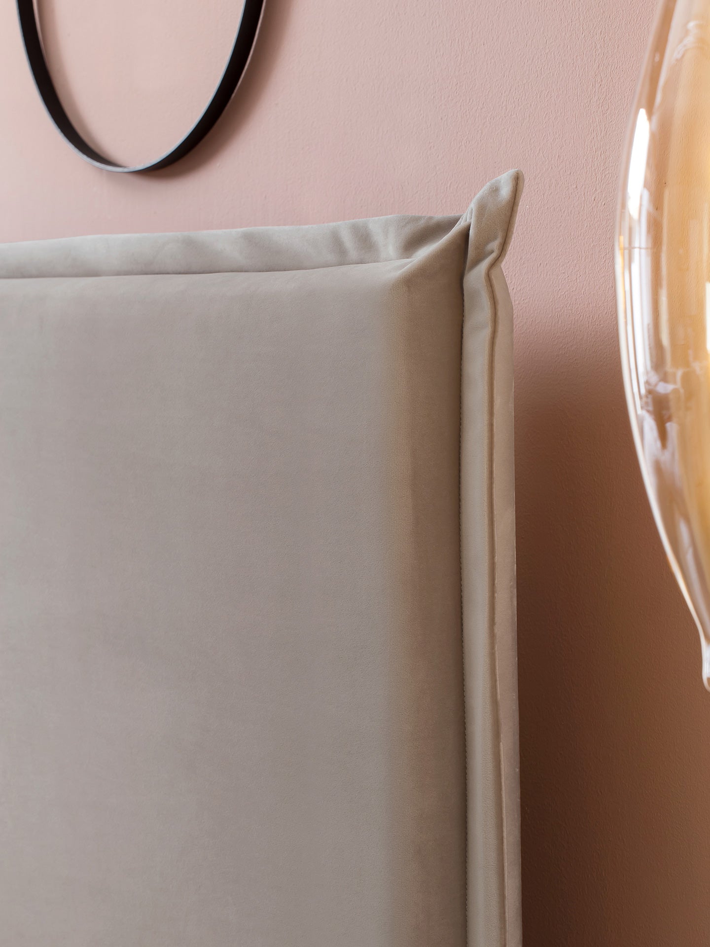 Velours Boxspringbett Taupe LONDON