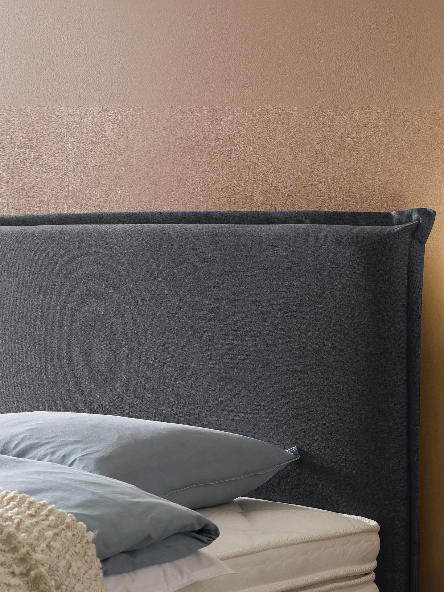 Webstoff Boxspringbett Anthrazit LONDON