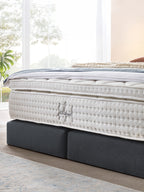 Webstoff Boxspringbett Anthrazit LONDON