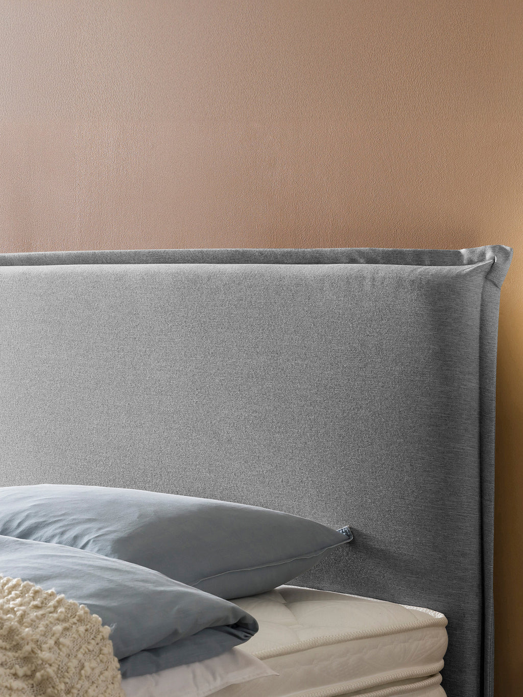 Webstoff Boxspringbett Hellgrau LONDON