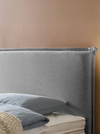 Webstoff Boxspringbett Hellgrau LONDON