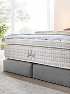 Webstoff Boxspringbett Hellgrau LONDON