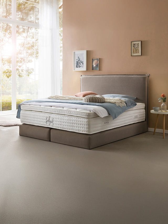 Webstoff Boxspringbett Nougat LONDON