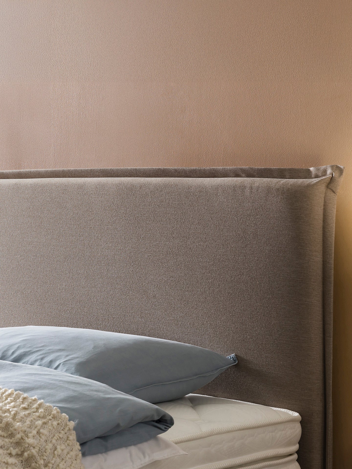 Webstoff Boxspringbett Nougat LONDON