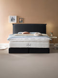 Webstoff Boxspringbett Schwarz LONDON