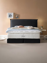 Webstoff Boxspringbett Schwarz LONDON