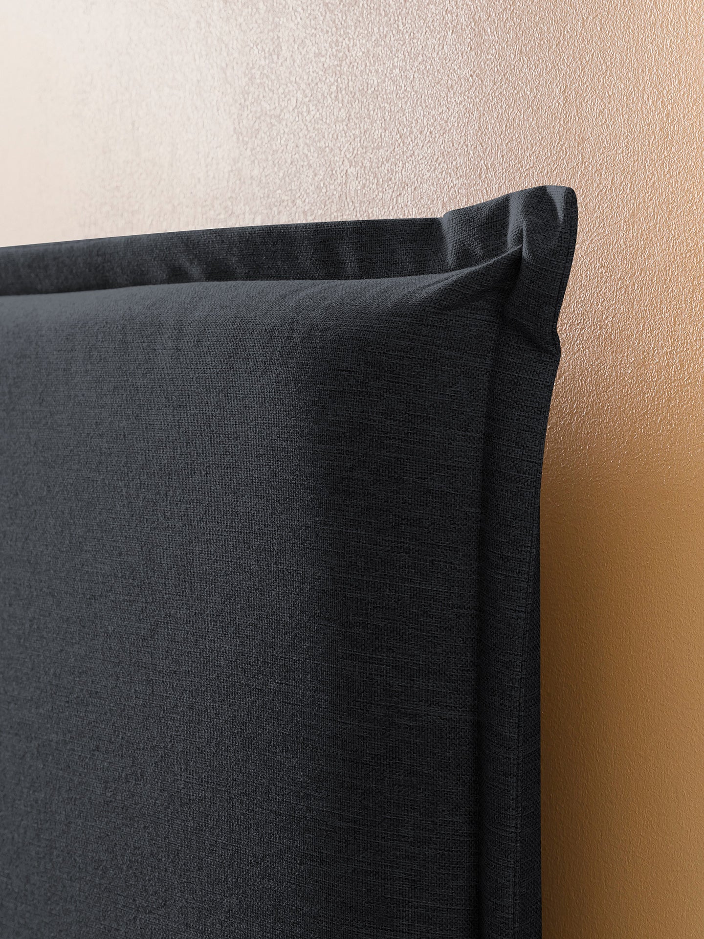 Webstoff Boxspringbett Schwarz LONDON