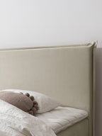 Samt Boxspringbett mit Stauraum Creme LONDON