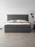 Samt Boxspringbett mit Stauraum Dunkelgrau LONDON