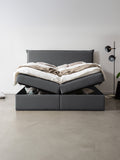 Samt Boxspringbett mit Stauraum Dunkelgrau LONDON