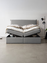 Samt Boxspringbett mit Stauraum Grau LONDON