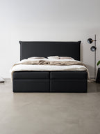 Samt Boxspringbett mit Stauraum Schwarz LONDON