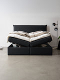Samt Boxspringbett mit Stauraum Schwarz LONDON
