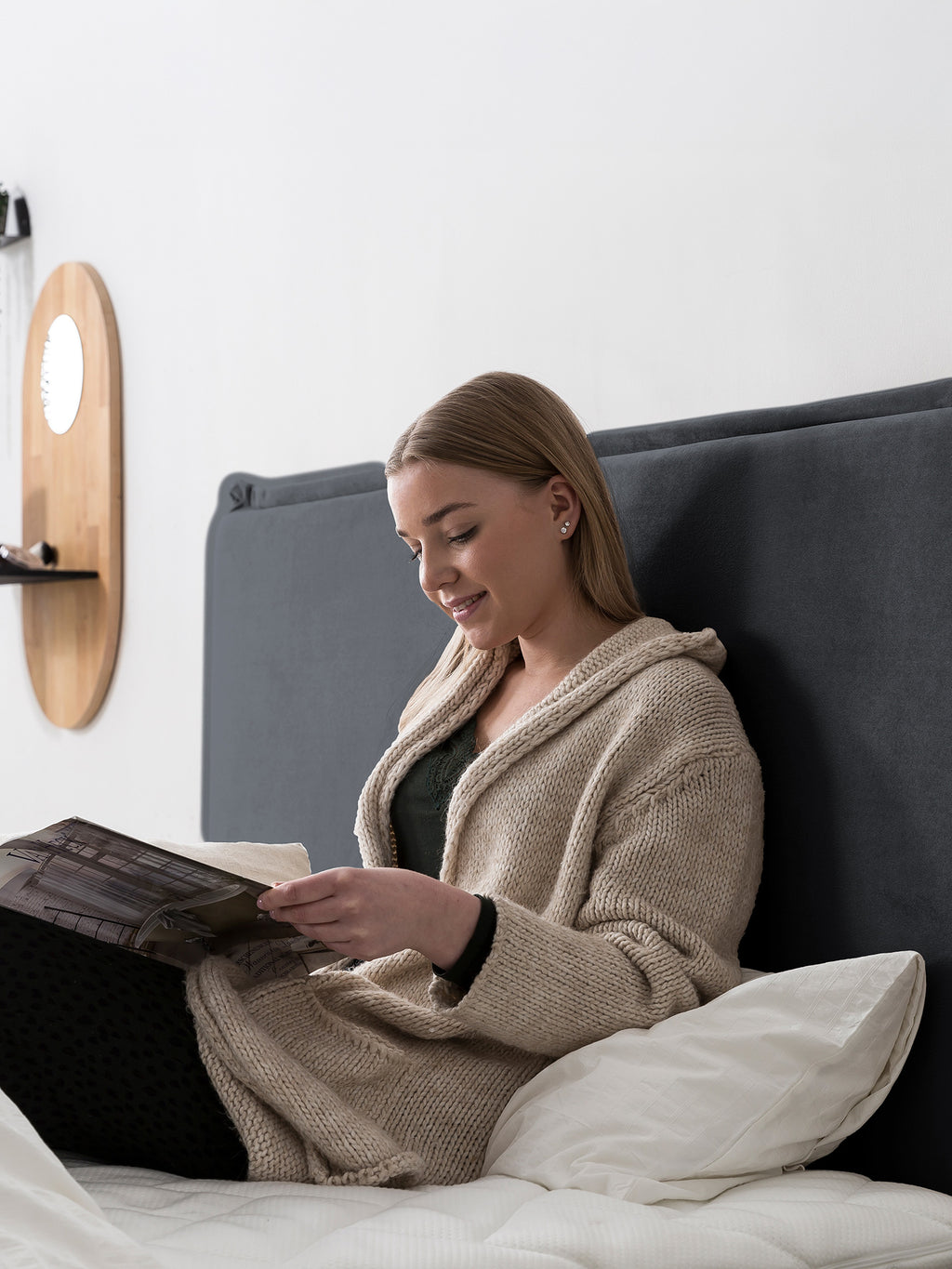 Samt Boxspringbett mit Stauraum Schwarz LONDON