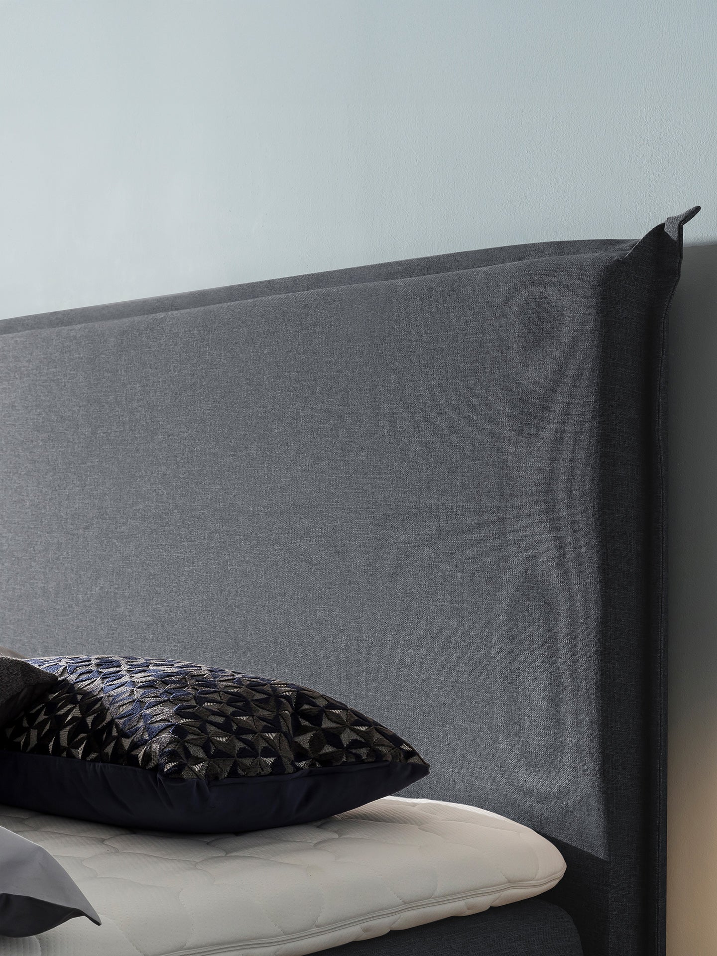 Webstoff Boxspringbett mit Stauraum Anthrazit LONDON