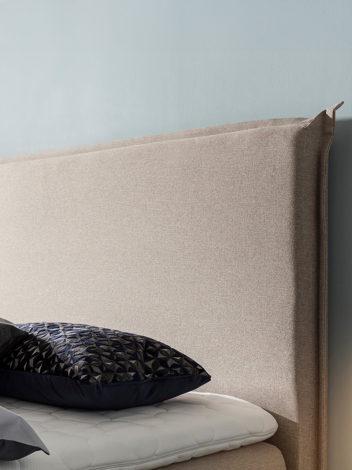 Webstoff Boxspringbett mit Stauraum Beige LONDON