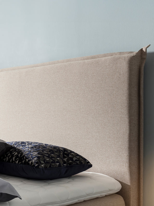 Webstoff Boxspringbett mit Stauraum Beige LONDON