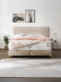 Samt Boxspringbett Beige LYON