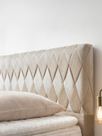 Samt Boxspringbett Beige LYON