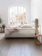 Samt Boxspringbett Creme LYON