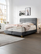 Samt Boxspringbett Dunkelgrau LYON