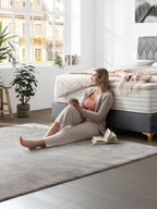 Samt Boxspringbett Dunkelgrau LYON